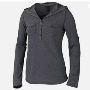 Marmot Women's Laura Gray Hooded Long Sleeve Shirt Size Medium